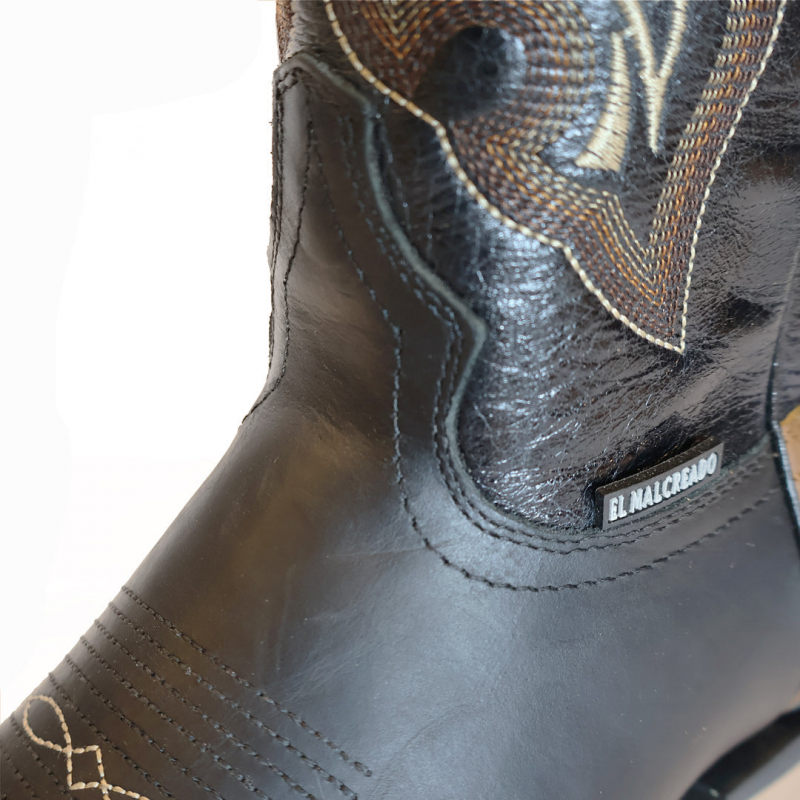 Black Square Toe Cowboy Boots
