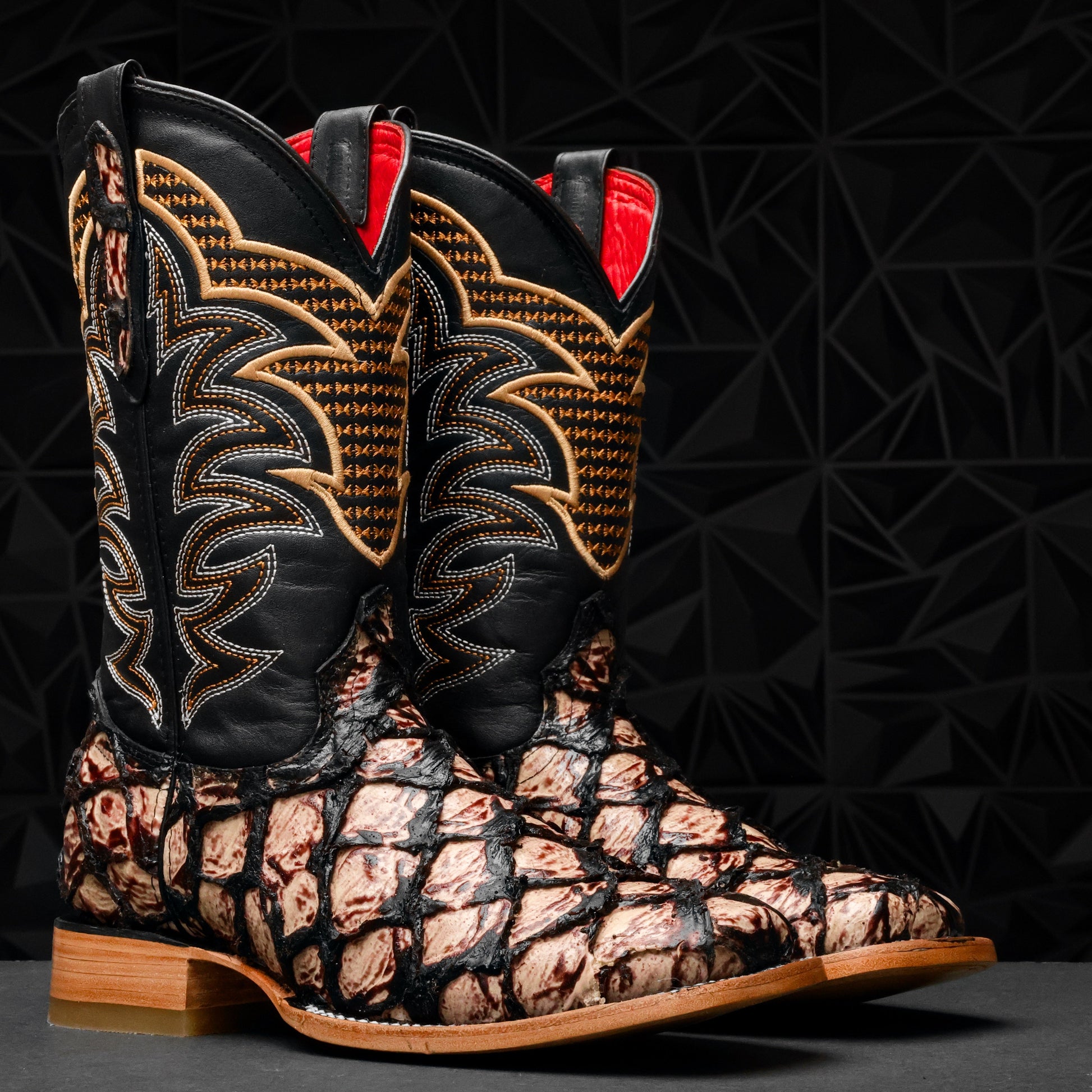 Orix Jumbo Pirarusu Leather Boots - Square Toe