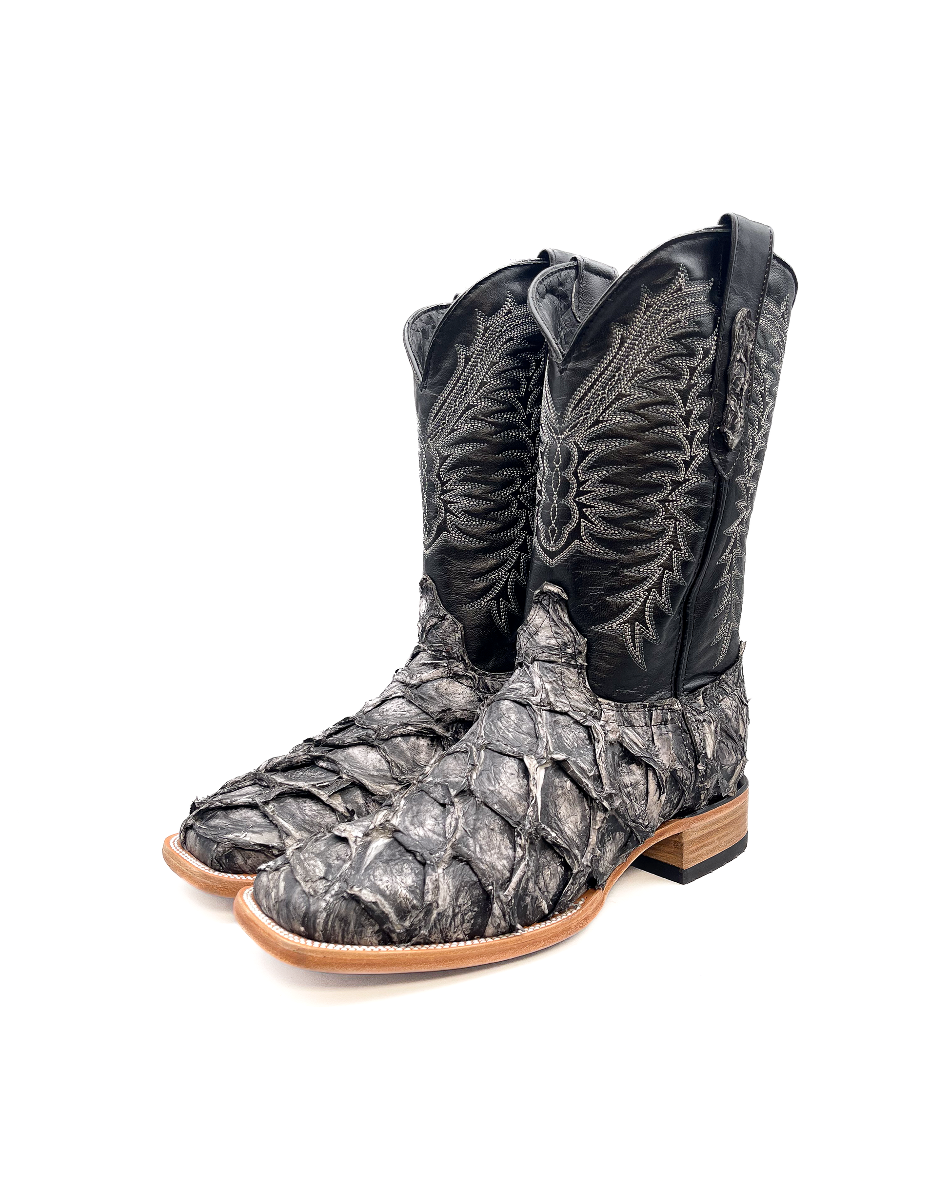 Cowboy Boot Gray Bass Pirarucu Leather