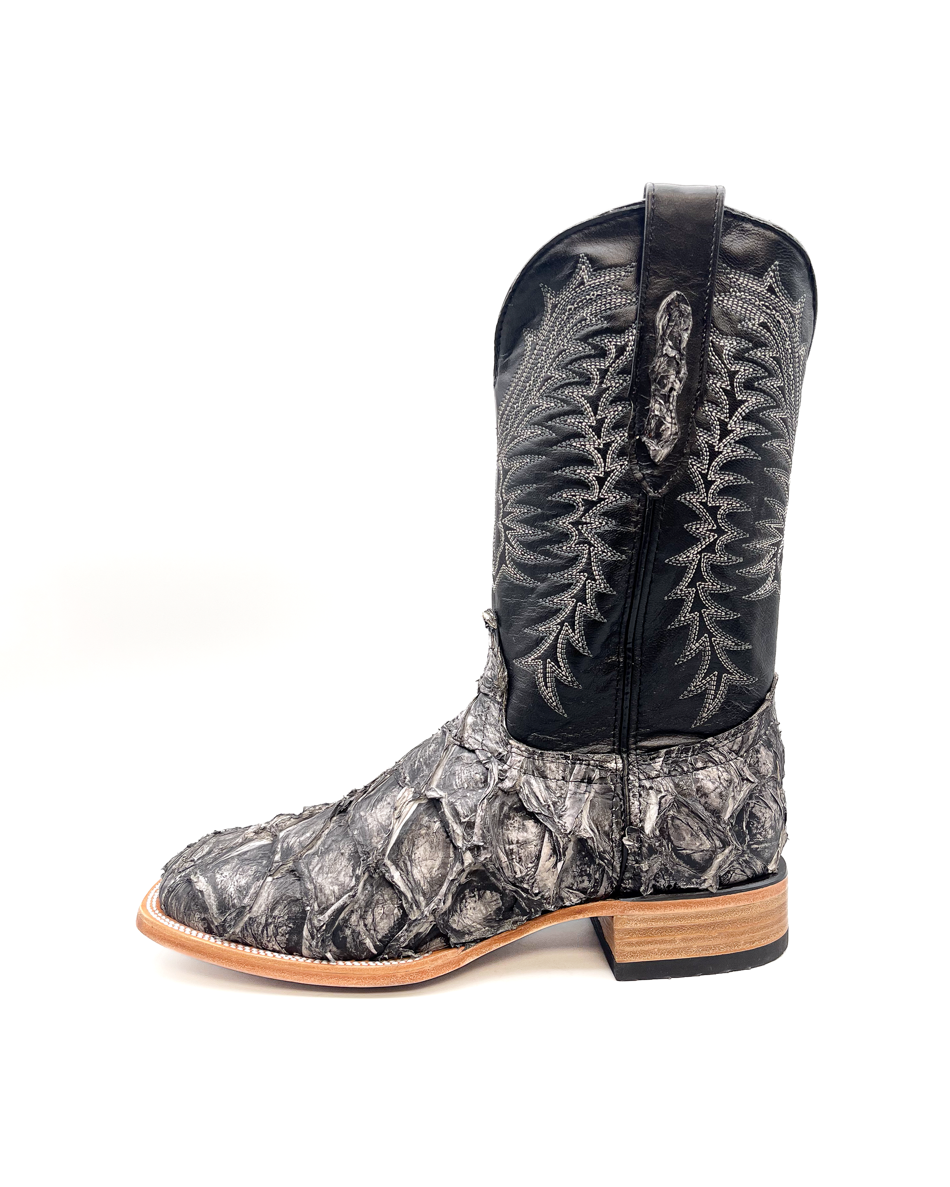 Cowboy Boot Gray Bass Pirarucu Leather