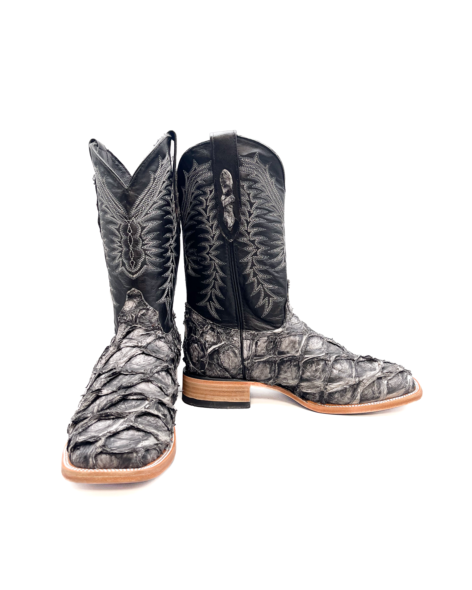 Cowboy Boot Gray Bass Pirarucu Leather