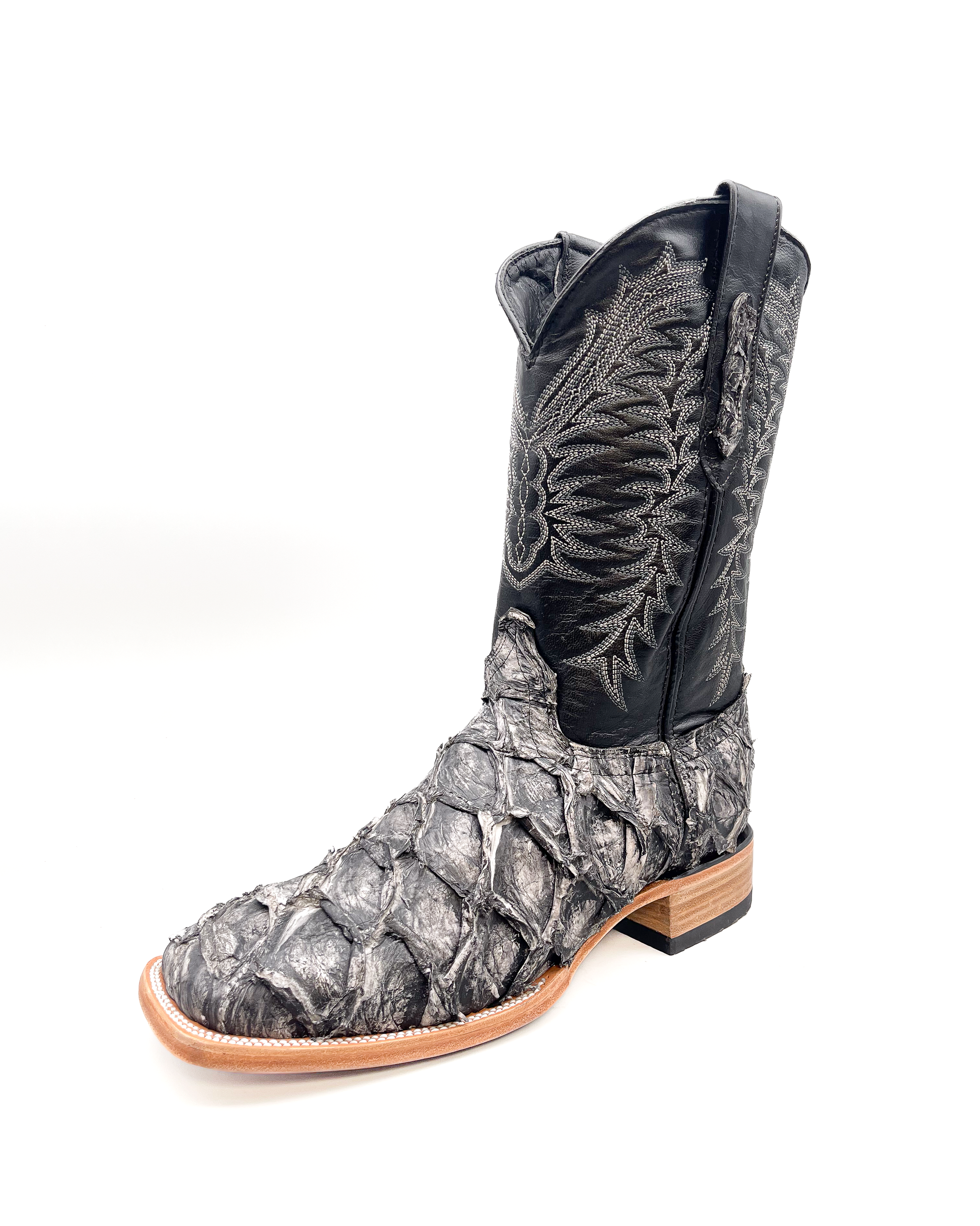 Cowboy Boot Gray Bass Pirarucu Leather