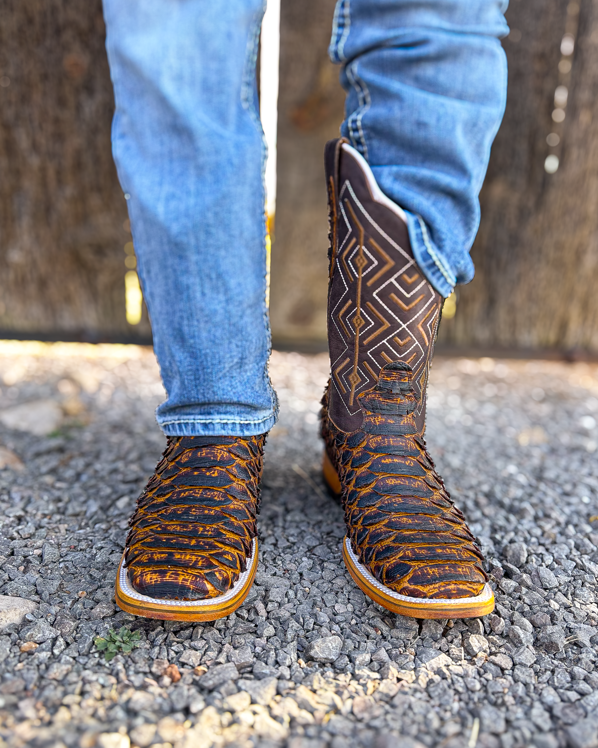 Cowboy Boot Python Mega Honey