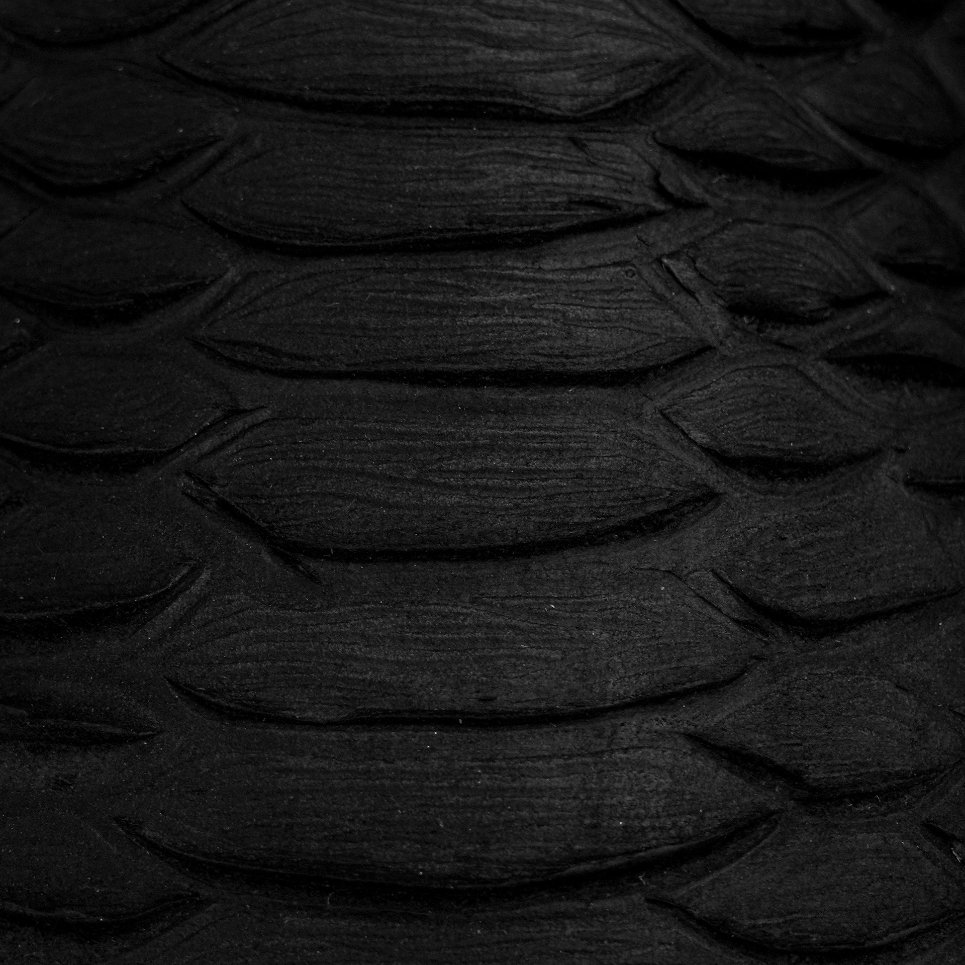 Matte Black Python Square Toe