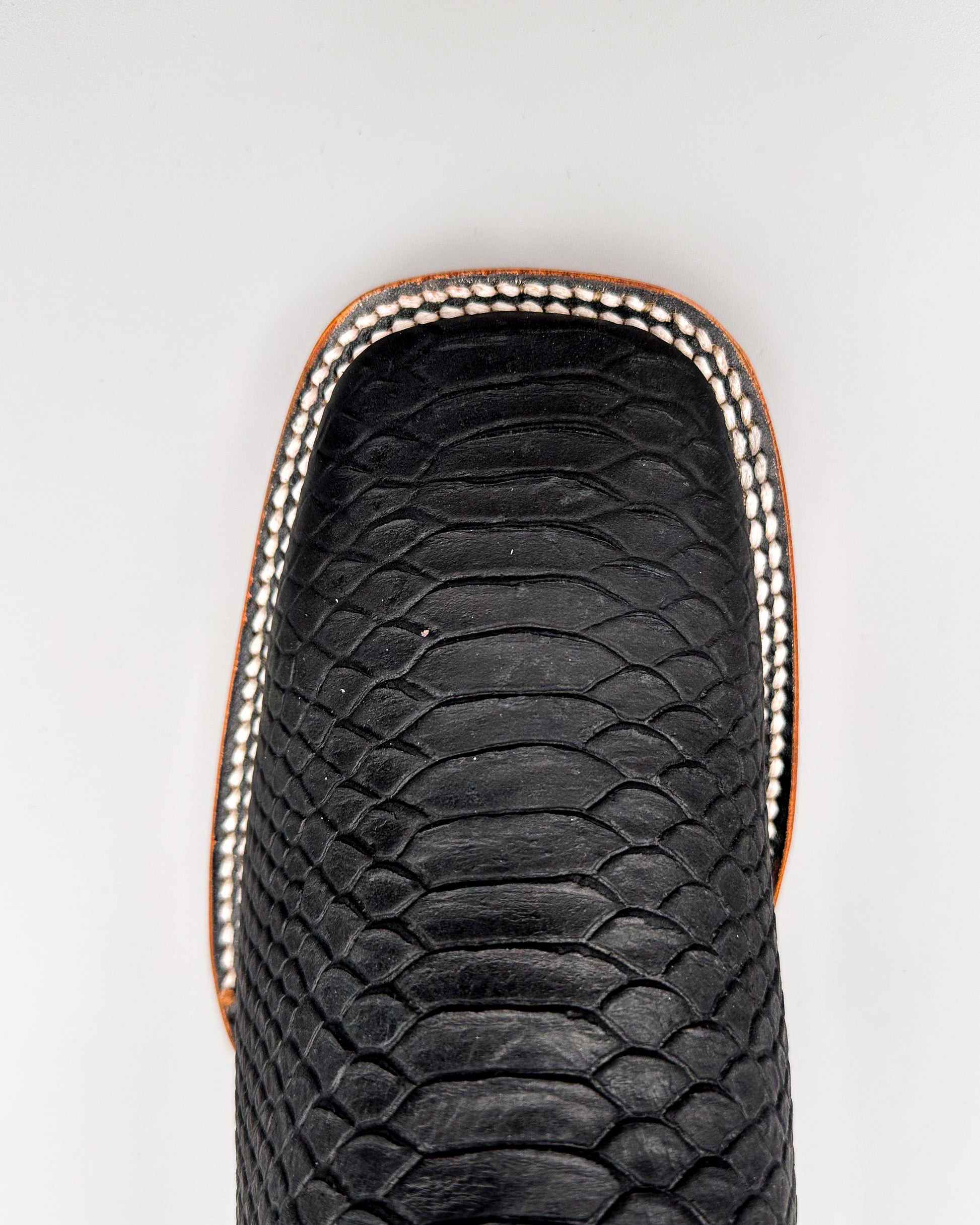 Matte Black Python Cowboy Boot
