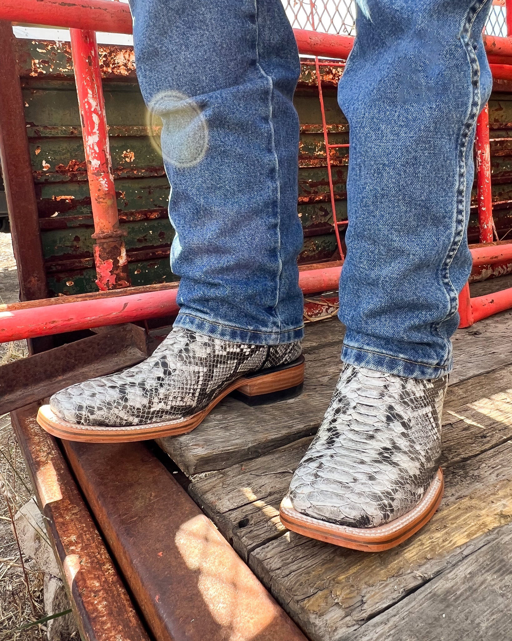 White Python Cowboy Boot
