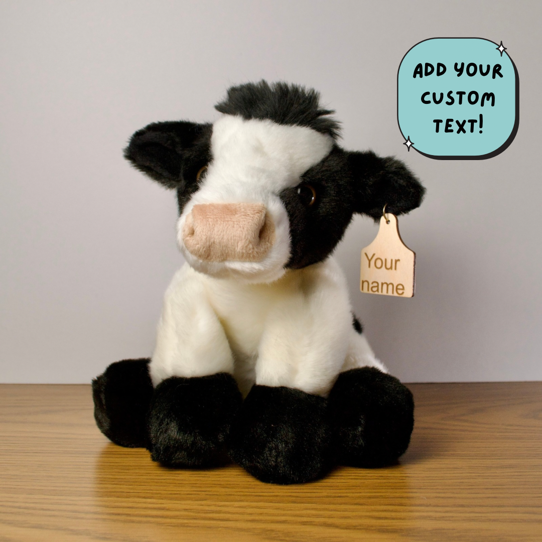 Personalized Holstein Cow Plush