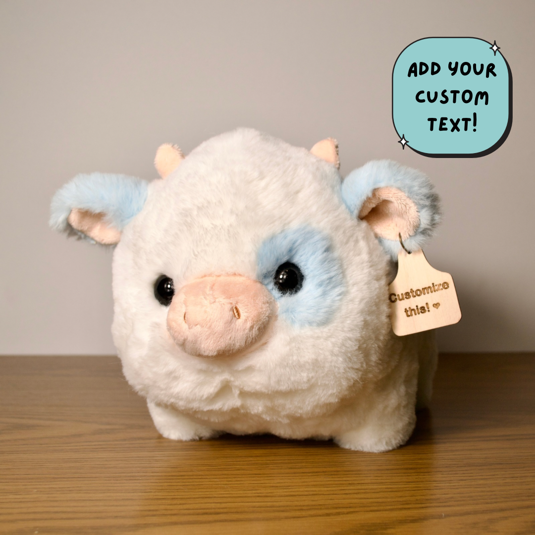 Personalized Blueberry Cow Plush