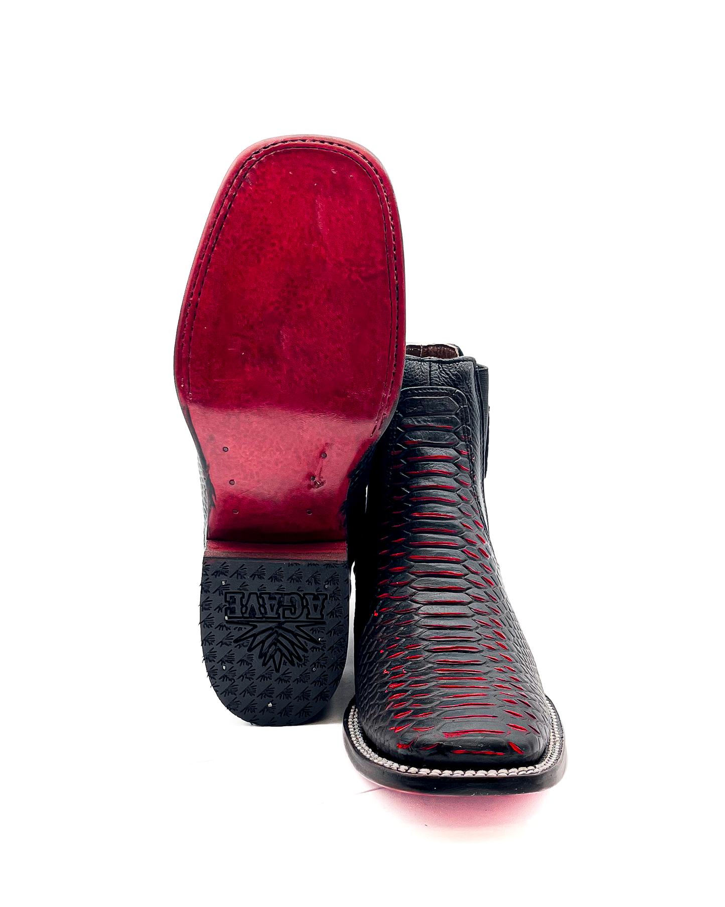 RED Python Print Ankle Boot