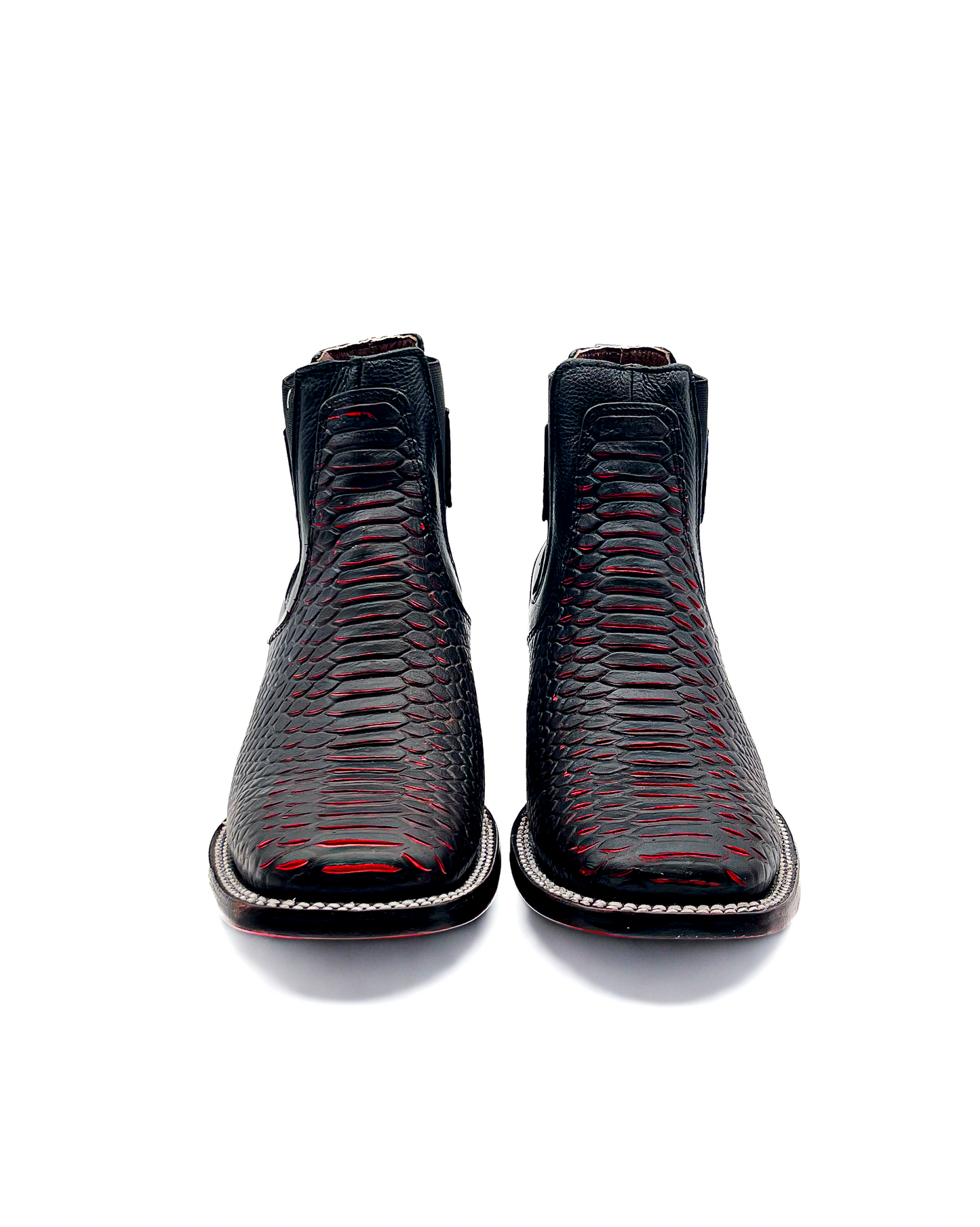 RED Python Print Ankle Boot