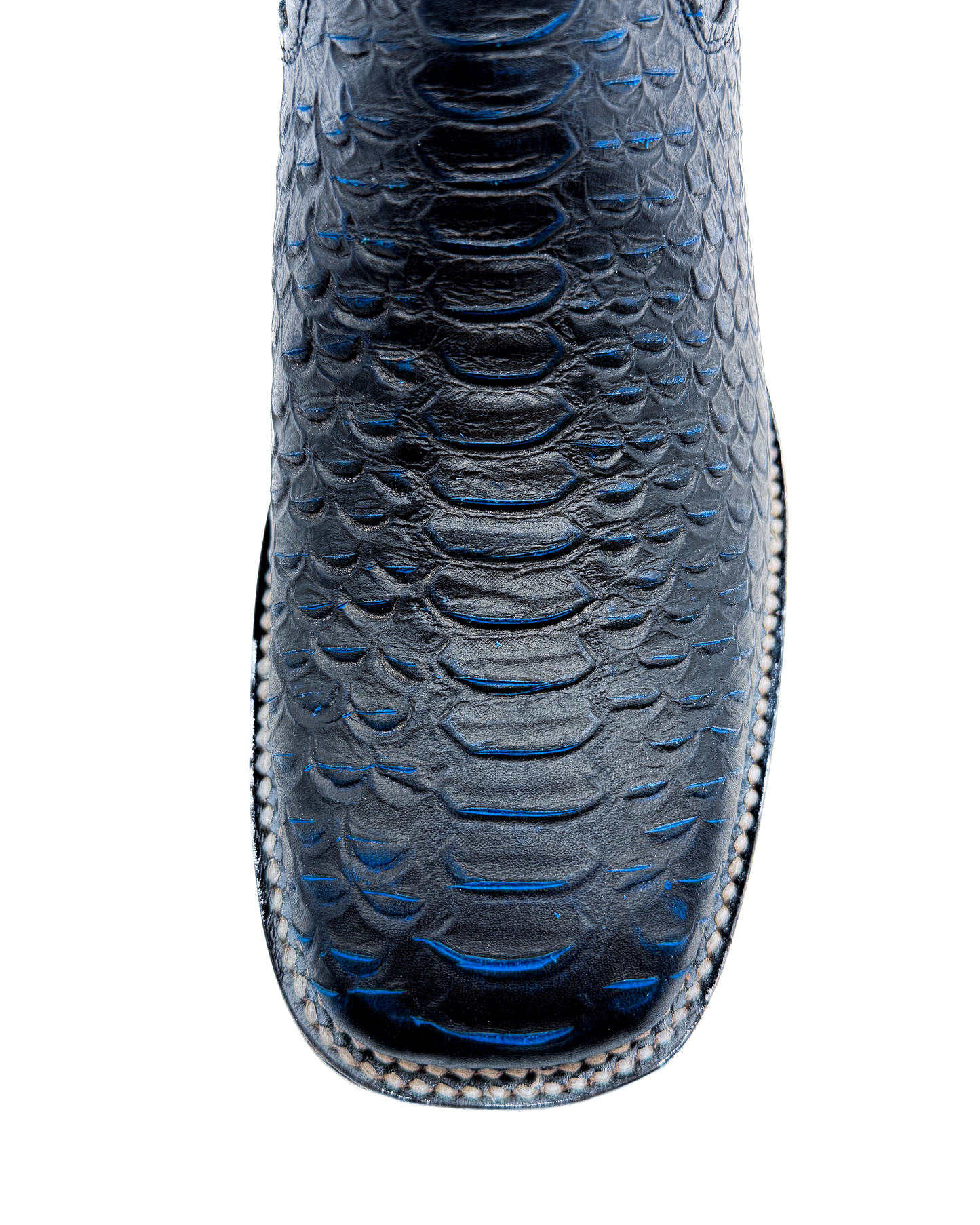 BLUE Python Print Ankle Boot