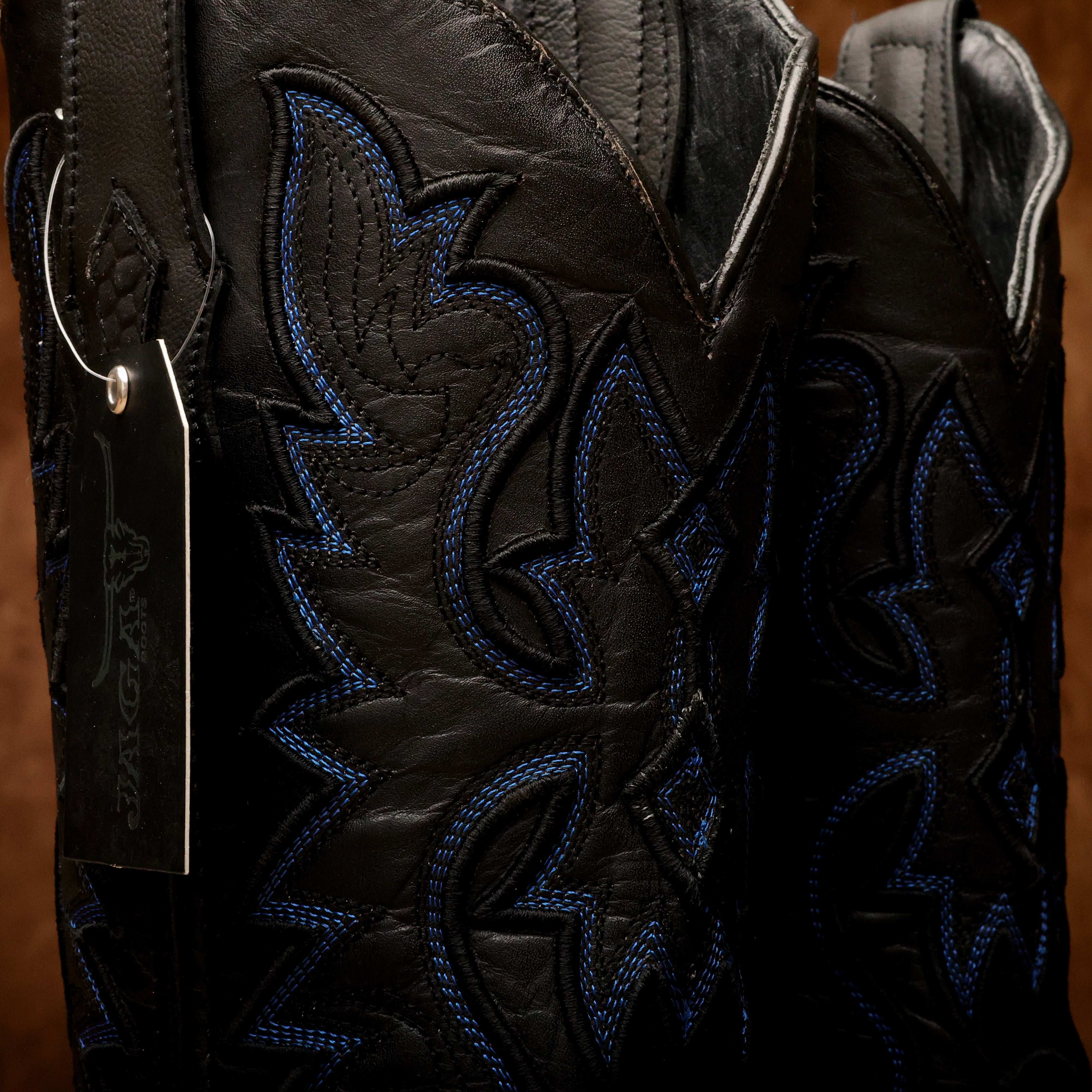 Matte Black Python Leather Boots