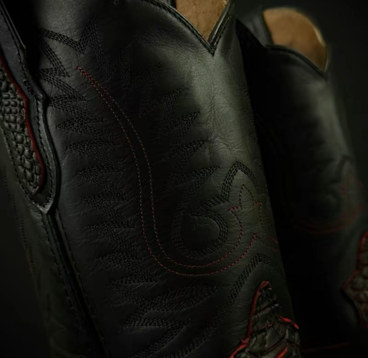 Handmade Cherry Python Cowboy Boots