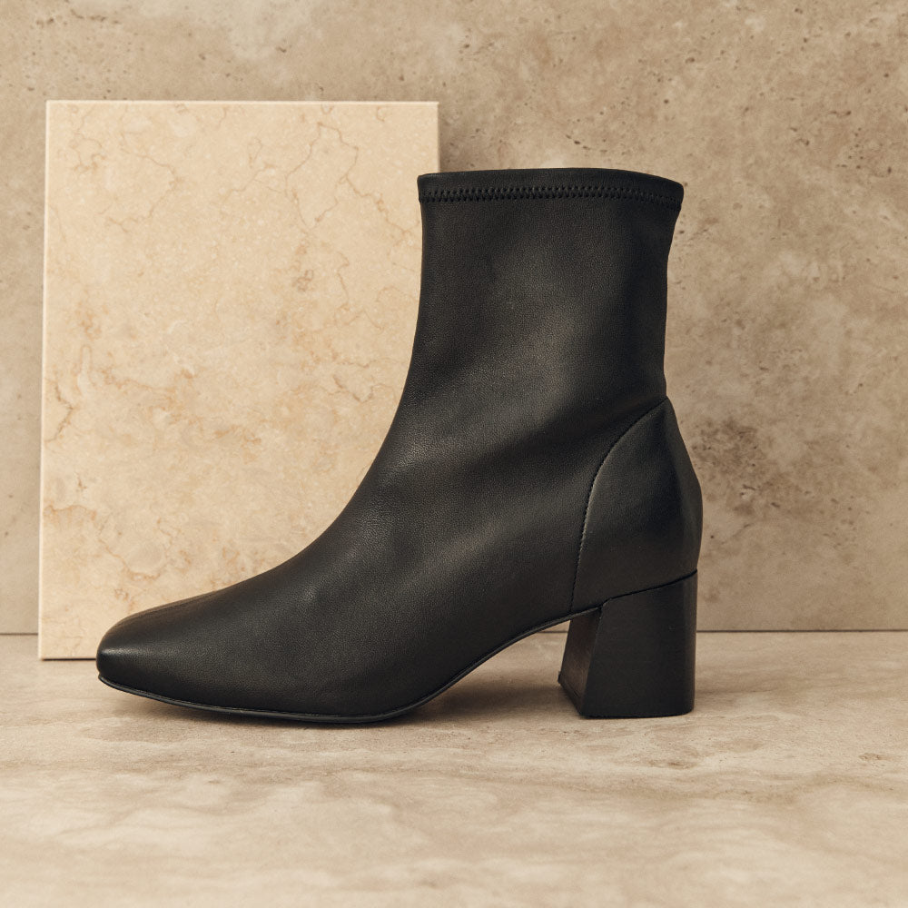 Women’s Black Block-Heel Ankle Boots