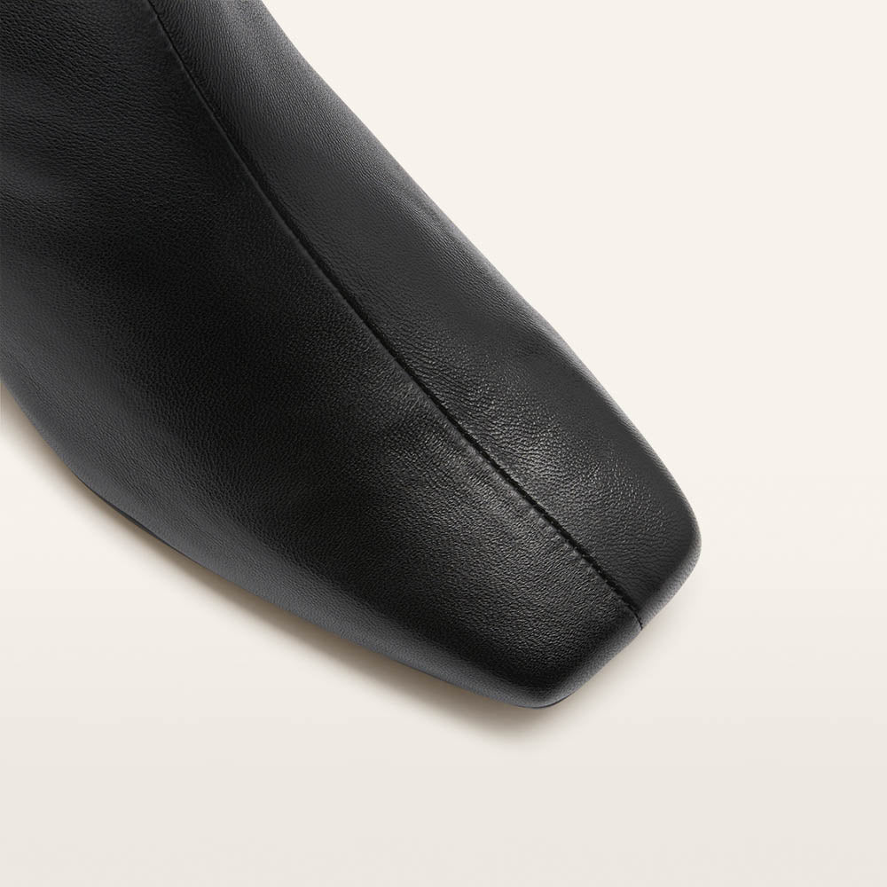 Women’s Black Block-Heel Ankle Boots