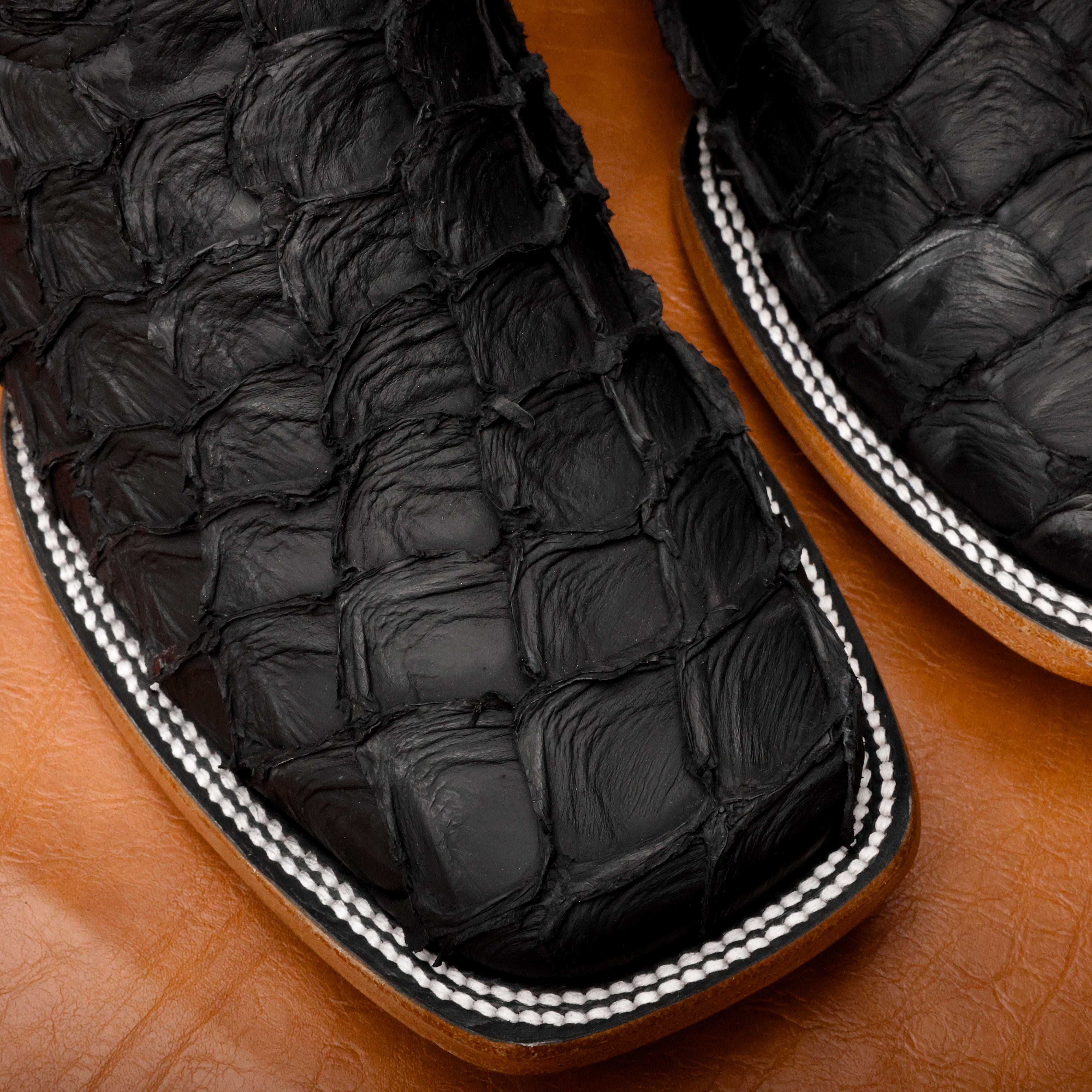 Original Wide Square Toe Matte Pirarucu Fish Boots