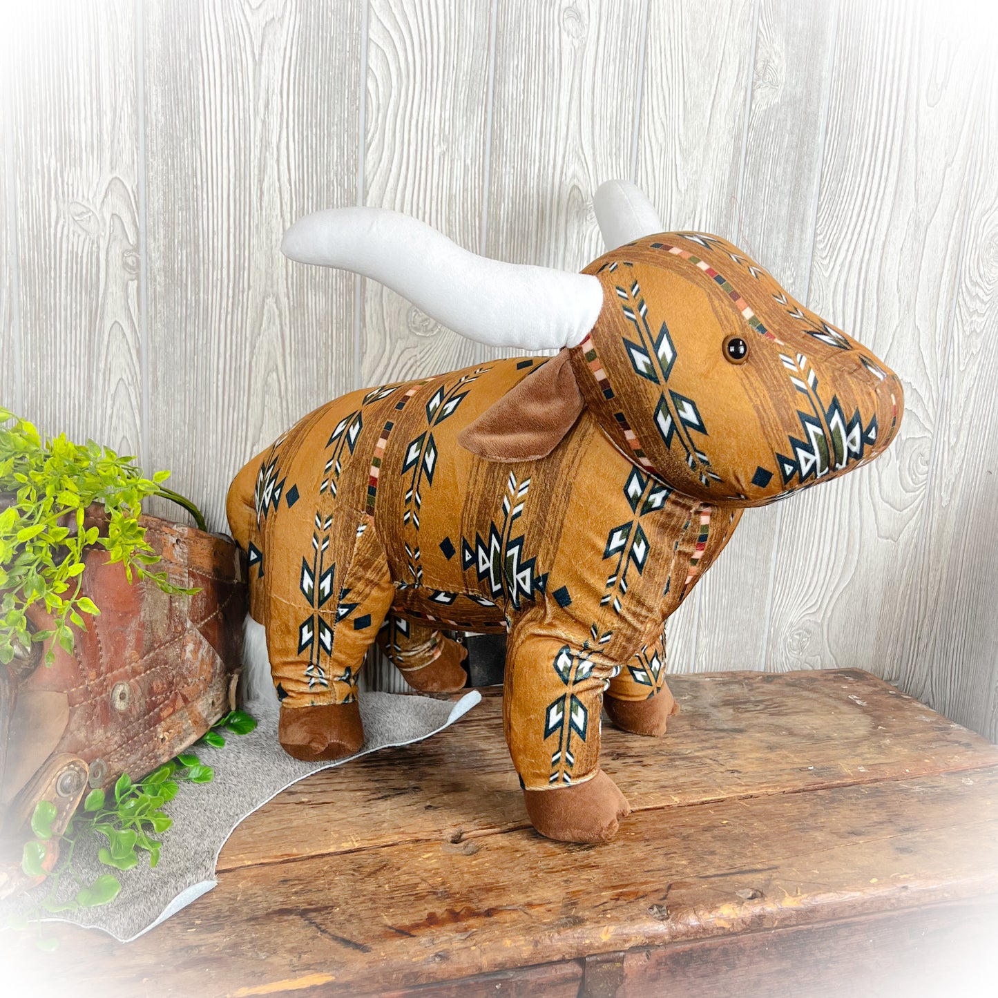 Longhorn Bull Western Plushie – Multiple Colors