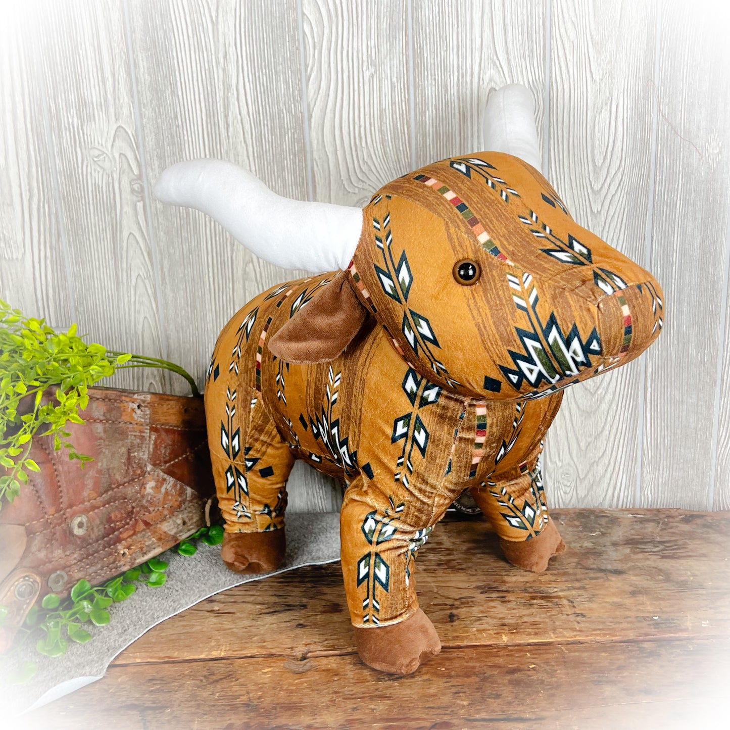 Longhorn Bull Western Plushie – Multiple Colors