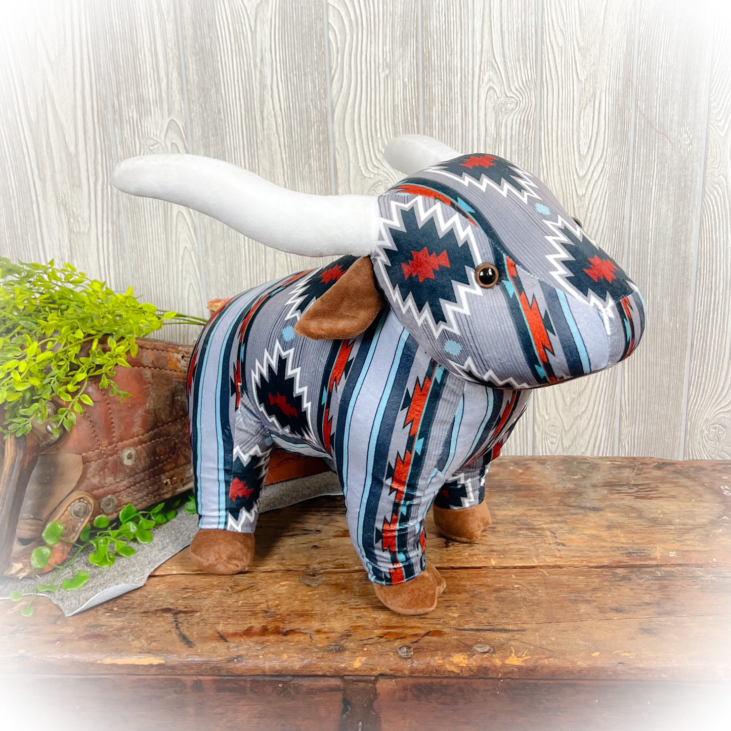 Longhorn Bull Western Plushie – Multiple Colors