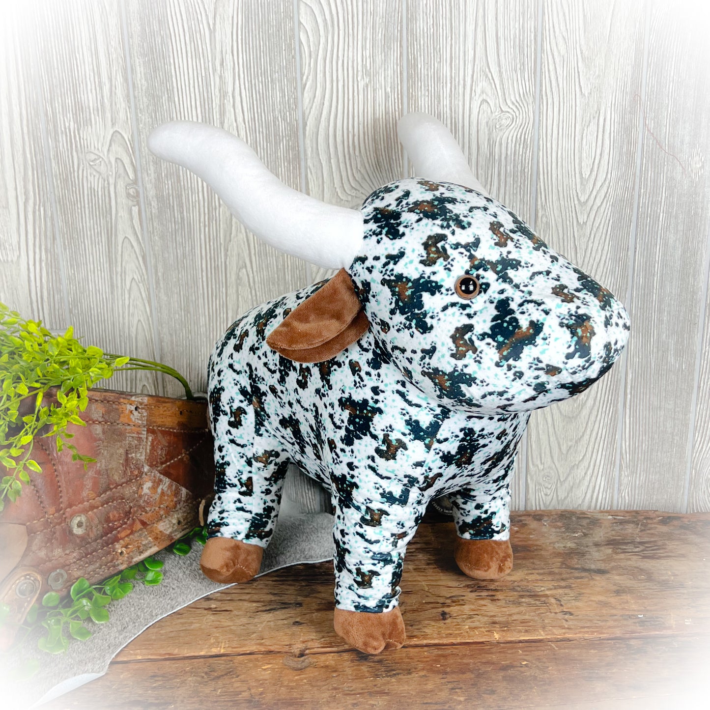 Longhorn Bull Western Plushie – Multiple Colors