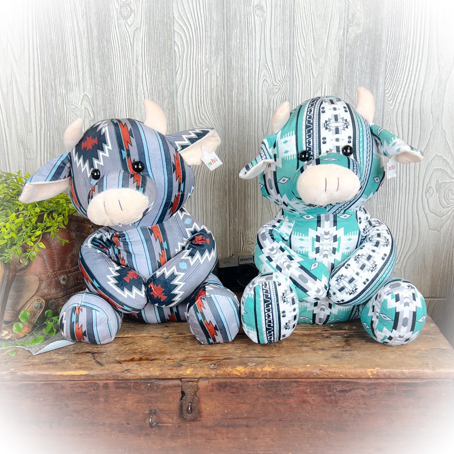 Cow Western Plushie – Multiple Colors