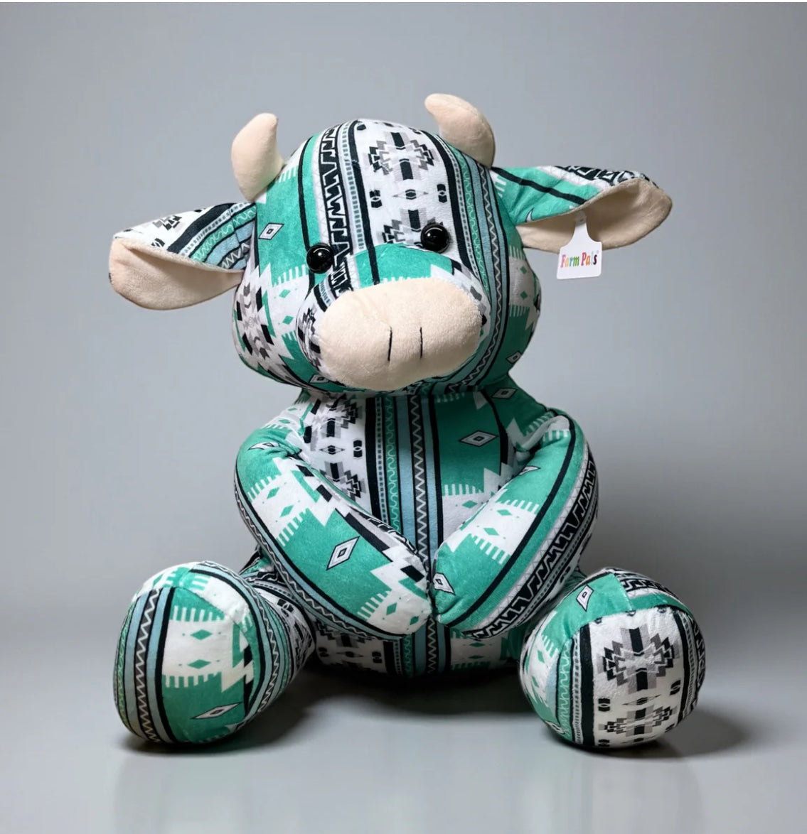 Cow Western Plushie – Multiple Colors