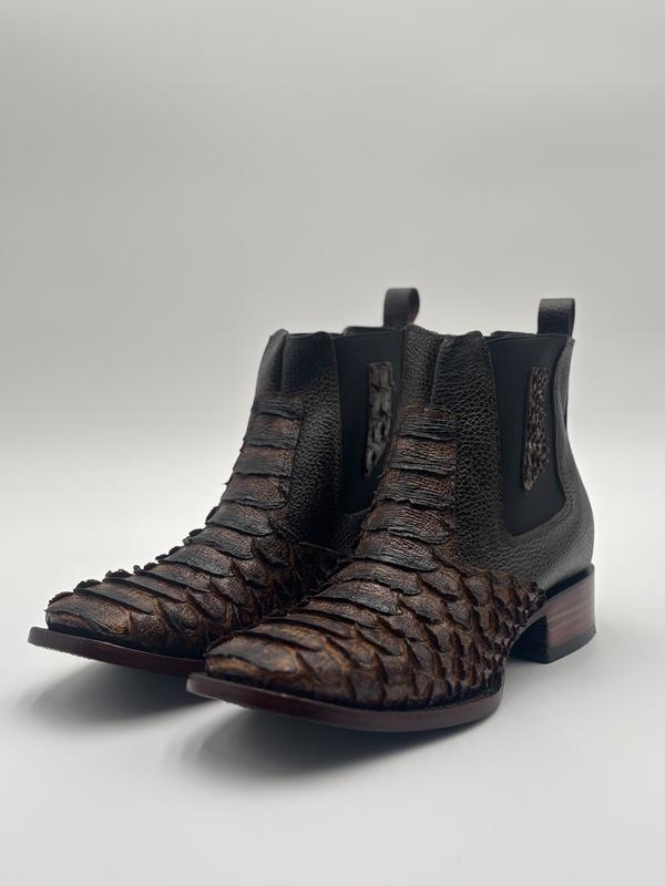 Python Square Toe Cowboy Short Boot