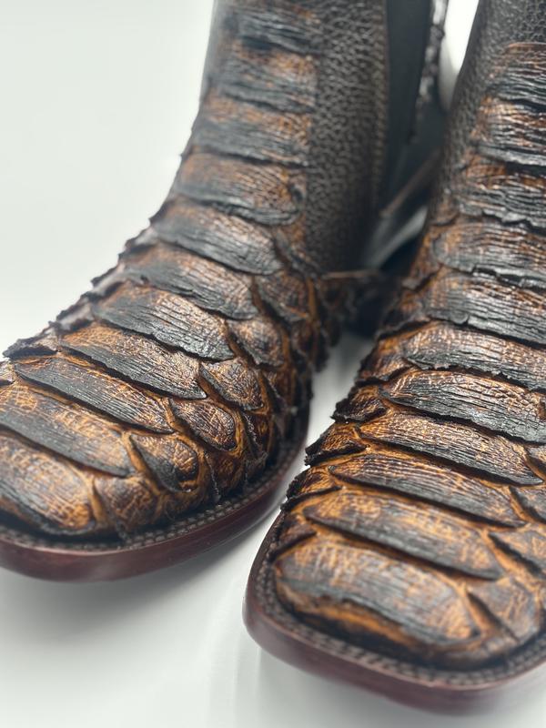 Python Square Toe Cowboy Short Boot