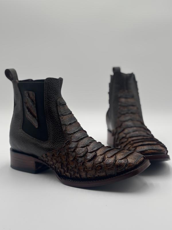Python Square Toe Cowboy Short Boot