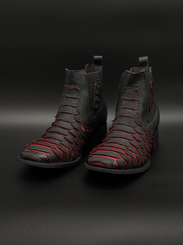 Python Square Toe Cowboy Short Boot