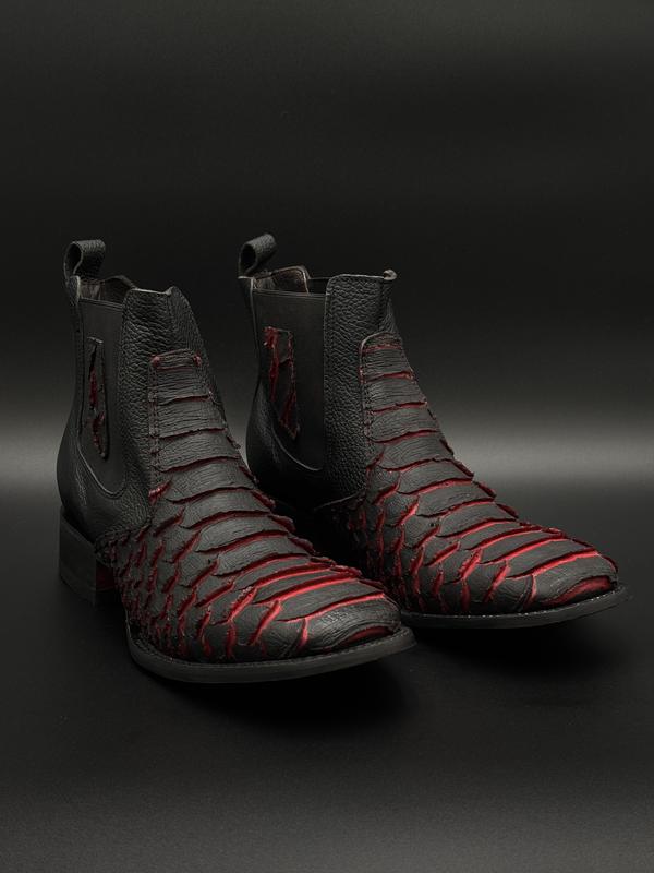 Python Square Toe Cowboy Short Boot