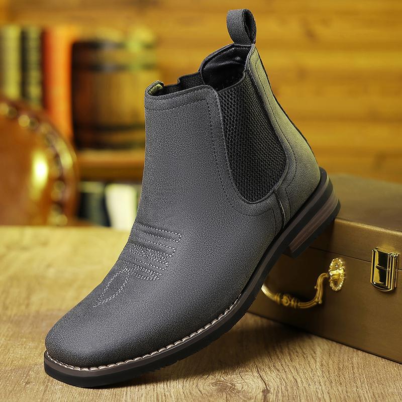 Men's Square Toe Chelsea Ankle Boots