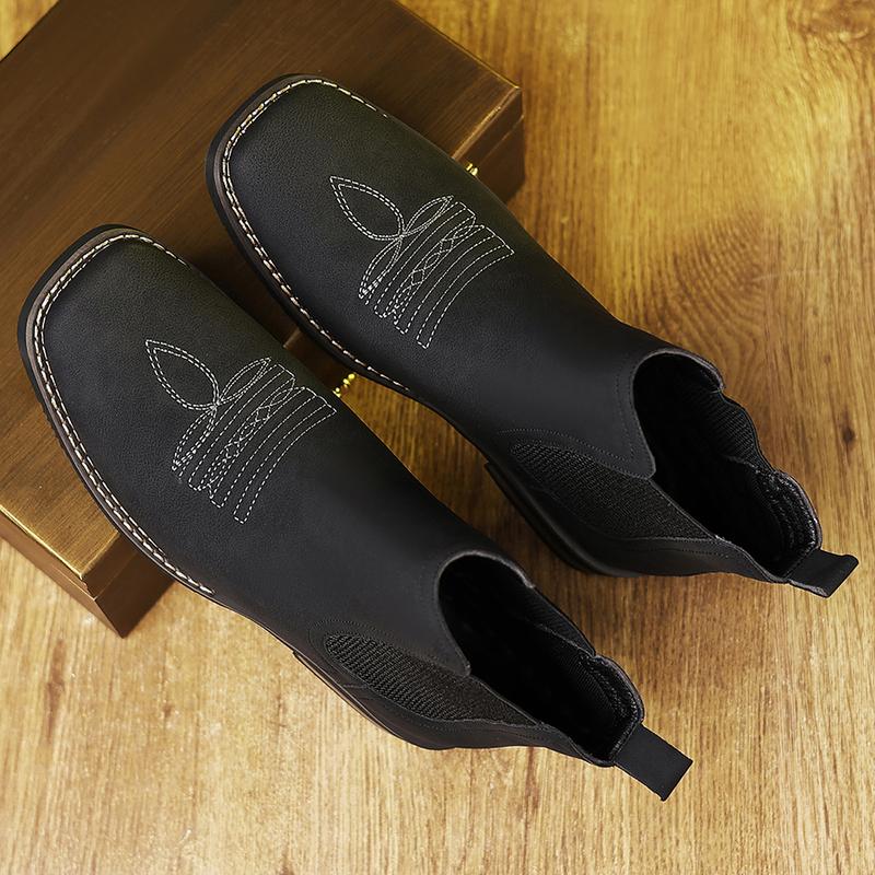 Men's Square Toe Chelsea Ankle Boots
