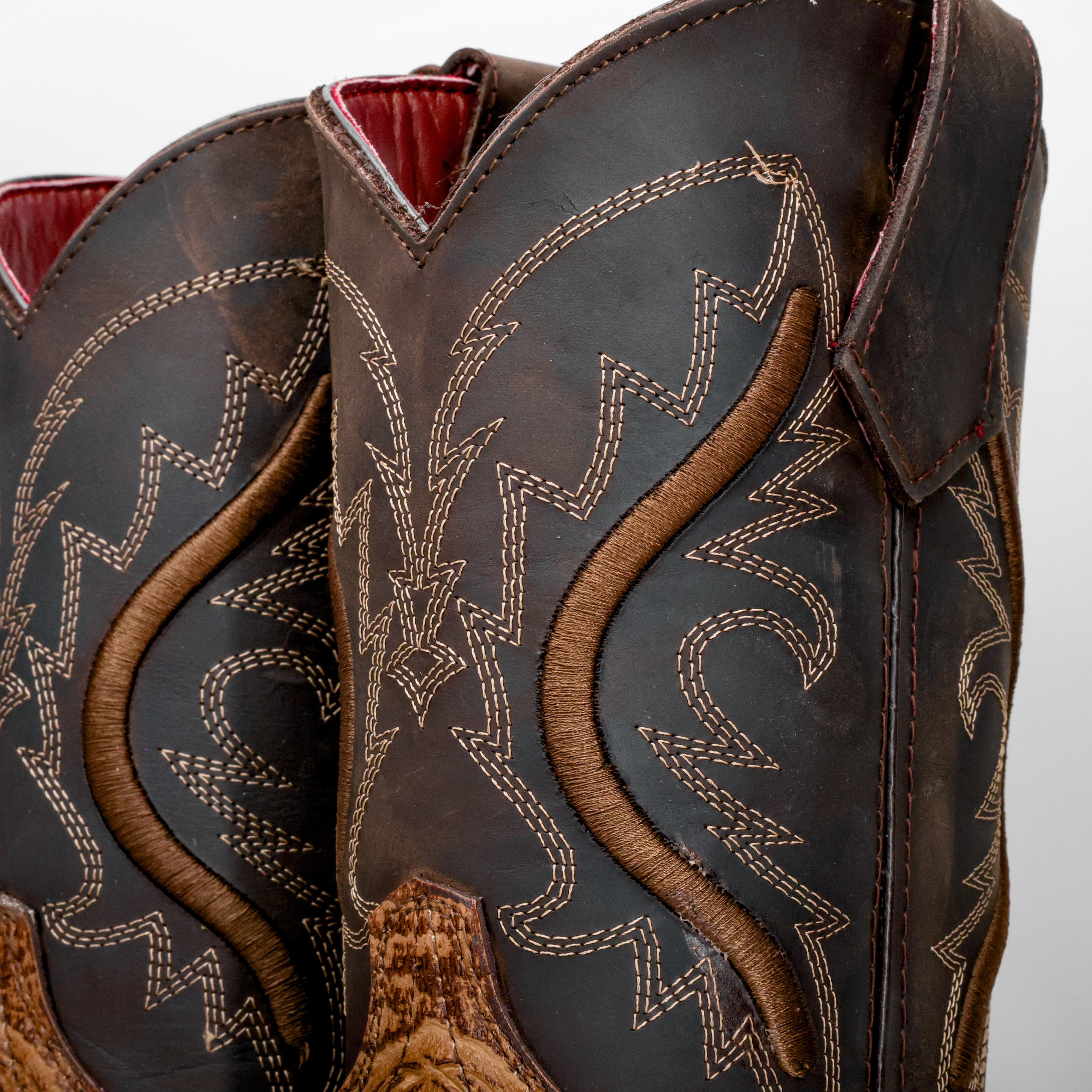 Honey Hand-Tooled Leather Boots