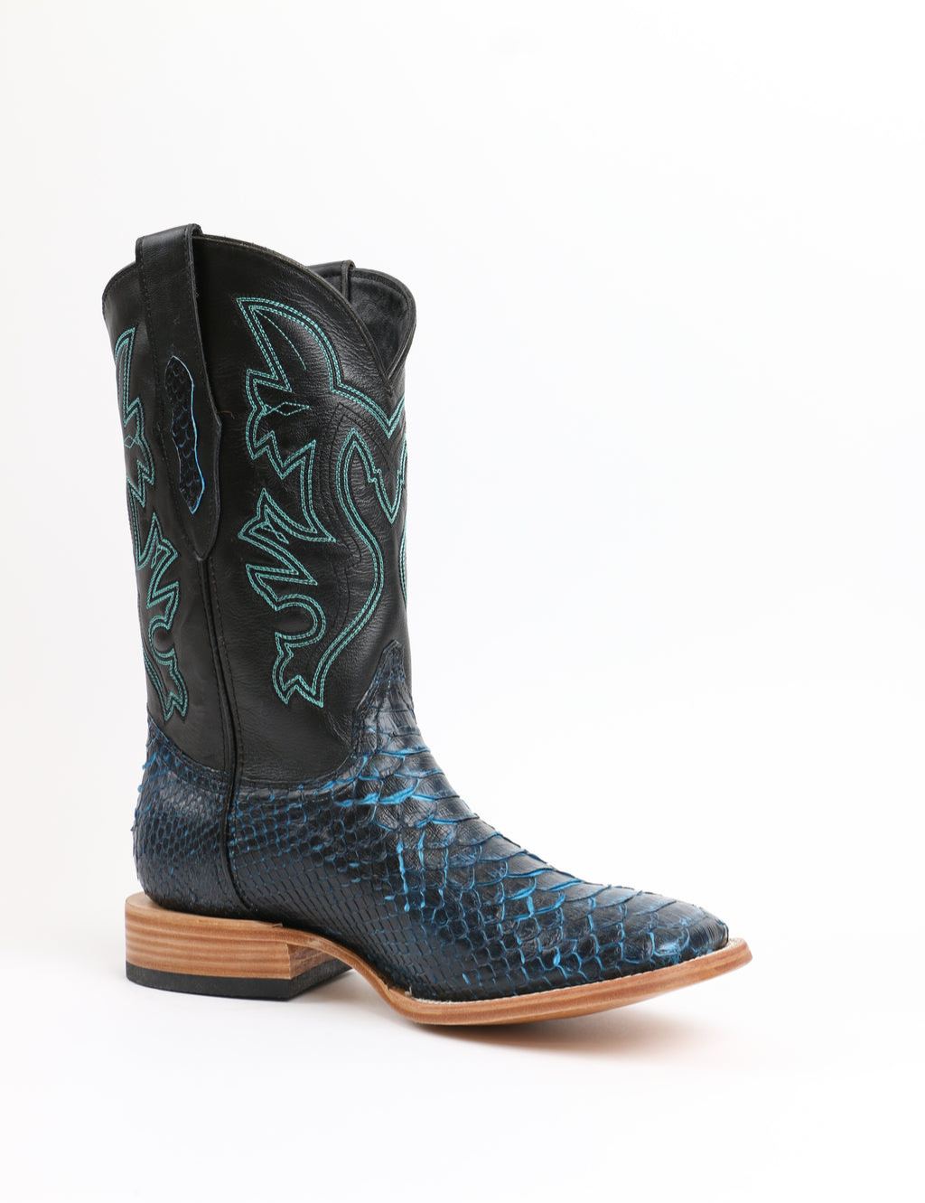 Premium Exotic Python Square Toe Boots 