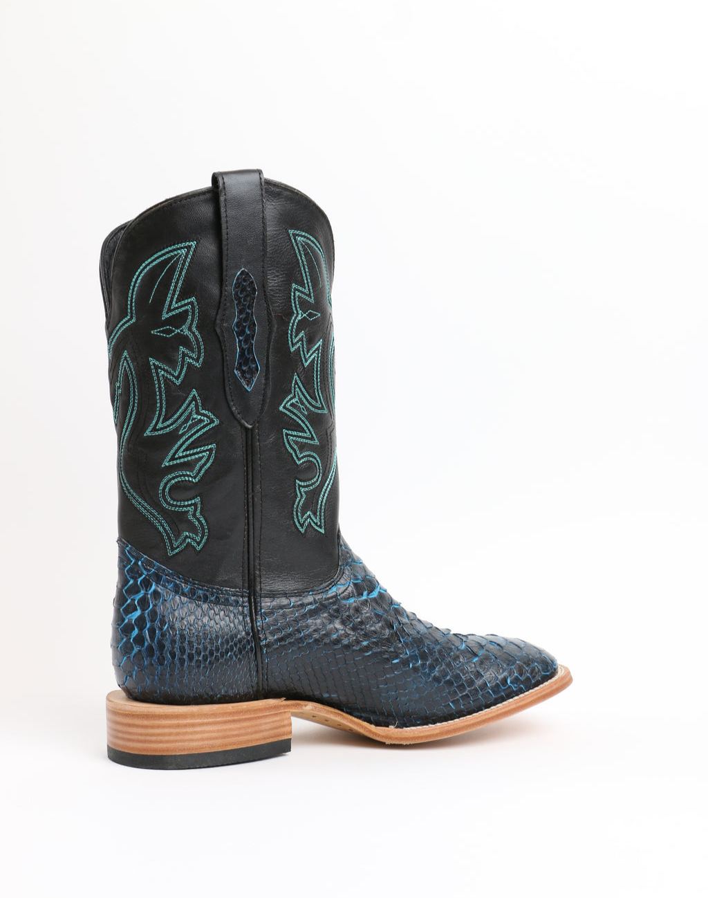 Premium Exotic Python Square Toe Boots 