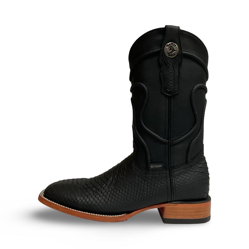 Red Sole Python Western Leather Boots