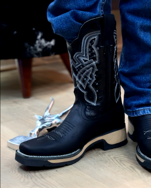 Square Toe Rodeo Genuine Leather Boot