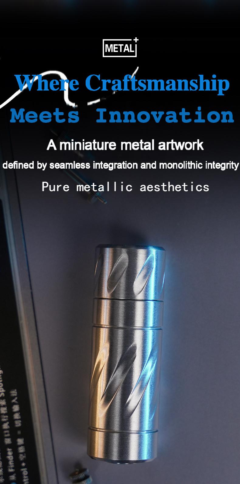 Metal Plus EDC Zero Pneumatic Ultra-High Precision Mechanical Metal Press-and-Bounce Fingertip Stress Relief Toy