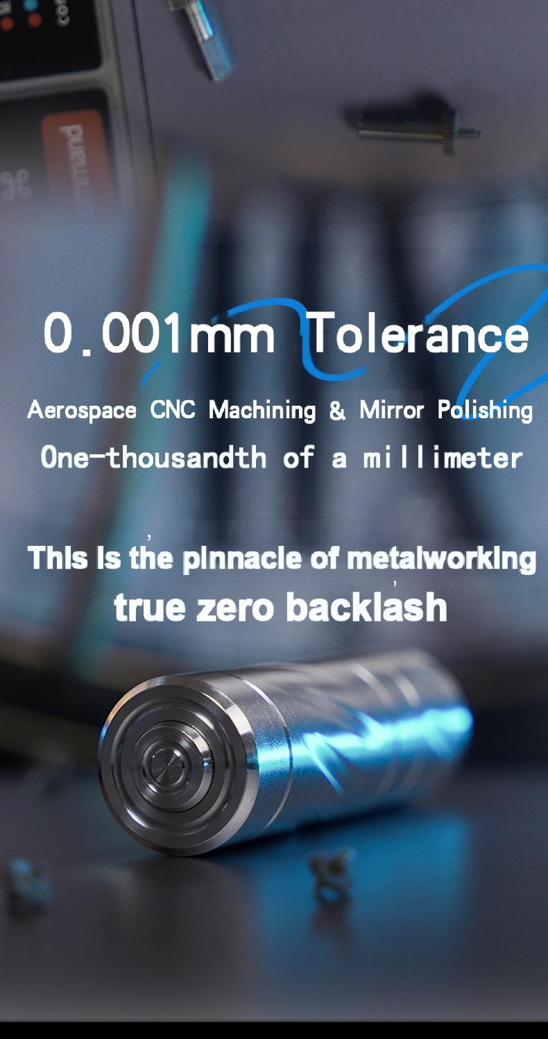 Metal Plus EDC Zero Pneumatic Ultra-High Precision Mechanical Metal Press-and-Bounce Fingertip Stress Relief Toy