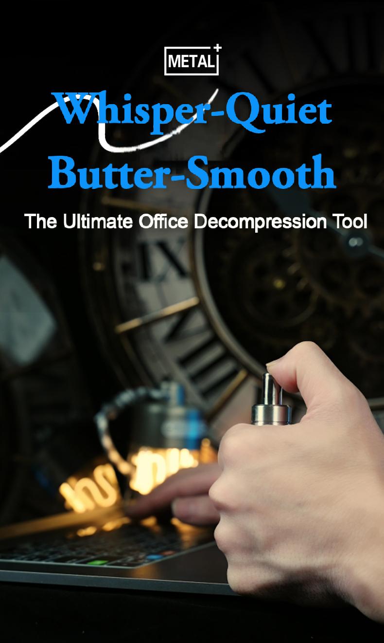 Metal Plus EDC Zero Pneumatic Ultra-High Precision Mechanical Metal Press-and-Bounce Fingertip Stress Relief Toy