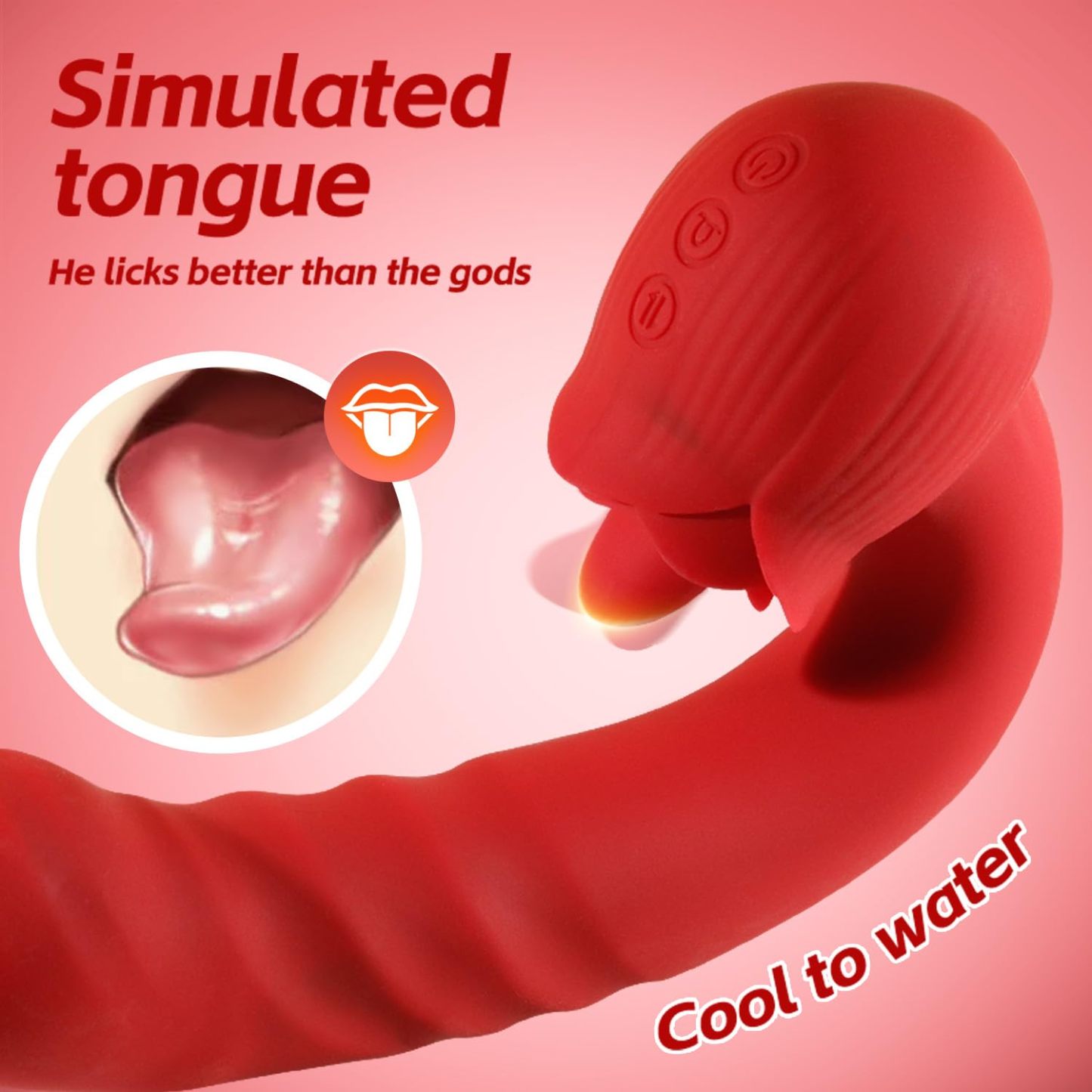 Rose-Inspired Personal Massager with Waving Motion + Pulse Patterns (10 Modes)