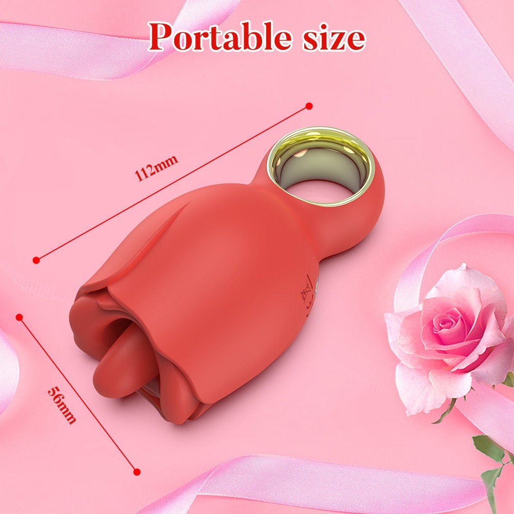 360° Rotating Rose-Style Personal Massager with Custom Modes