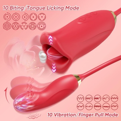 4-in-1 – Dual-Action Personal Massager with 4 Functions & Custom Modes