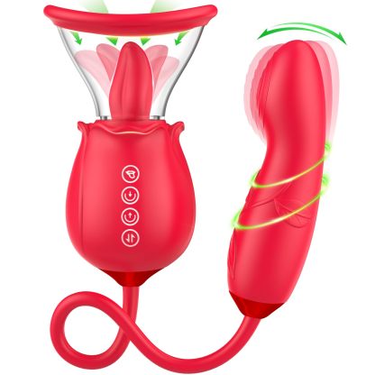 Rose-Inspired Dual-Action Personal Massager (Pulse + Waving Motion)