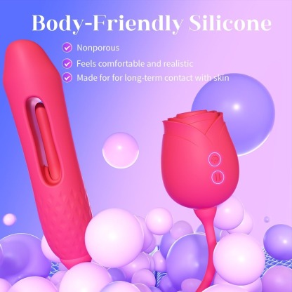 RosePulse – Triple Motion Vibrator with 10 AirPulse Suction, Flapping Clitoral Wings & Deep Thrust G-Spot Core – Rose Toy for Women
