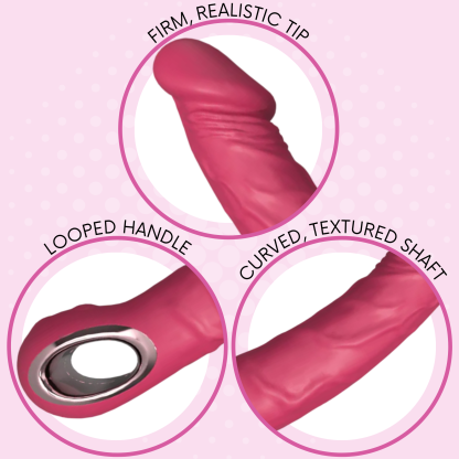 9.5 Inch Veined Vibrating Silicone Toy - Deep, Lifelike Sensation!