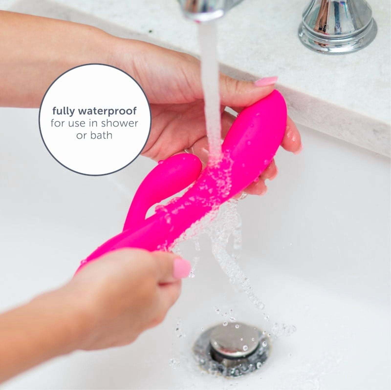 plusOne Dual Rabbit Vibrator, High-quality Silicone, Pink