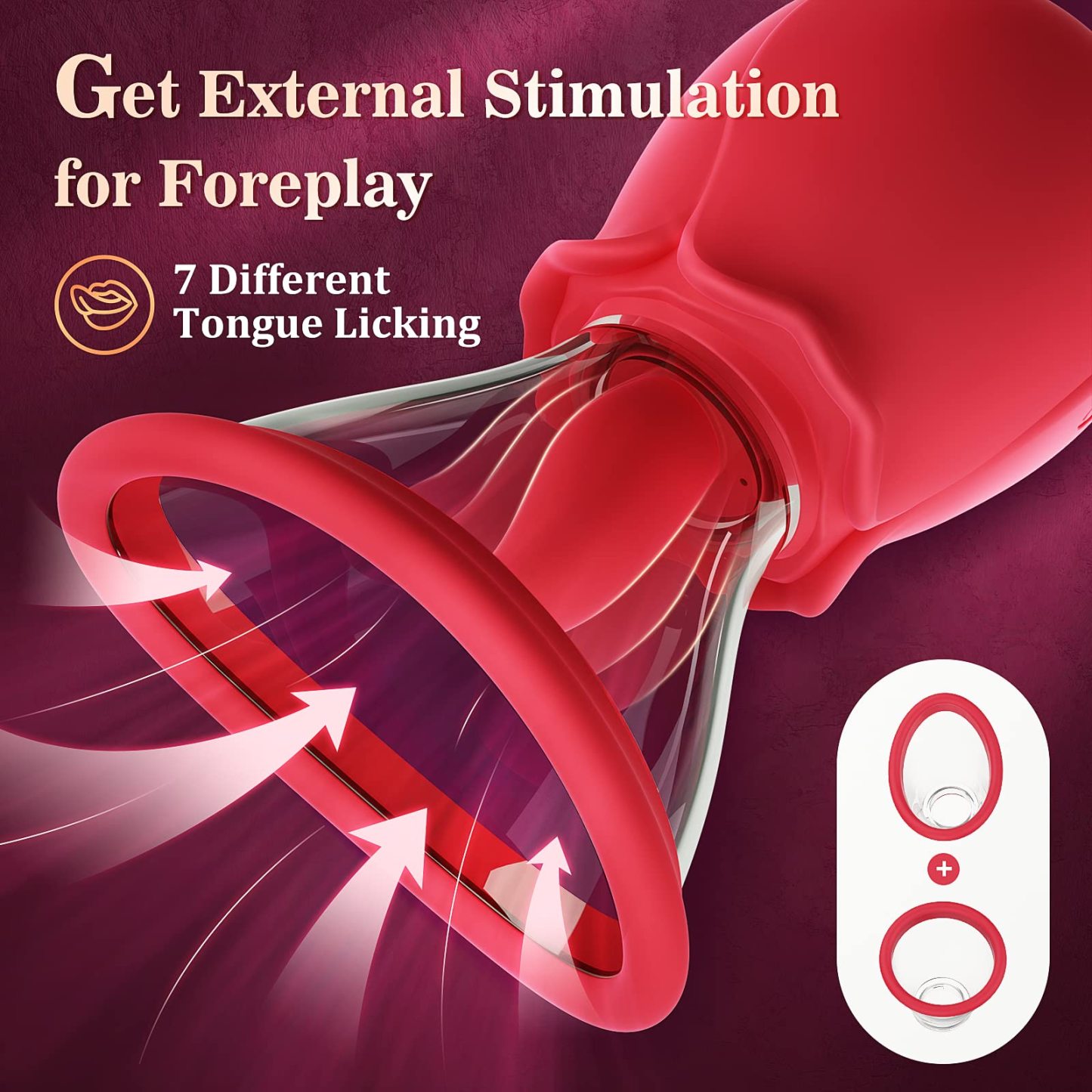 Rose-Inspired Dual-Action Personal Massager (Pulse + Waving Motion)