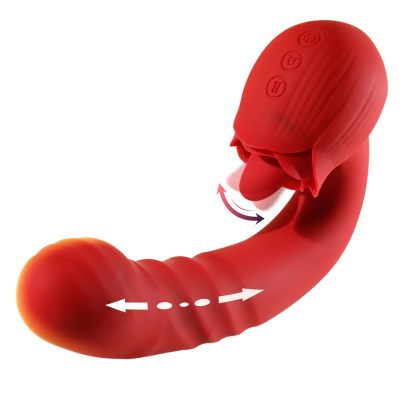 Rose-Inspired Personal Massager with Waving Motion + Pulse Patterns (10 Modes)